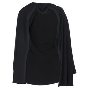 The Row Open-Front Cardigan in Black Wool